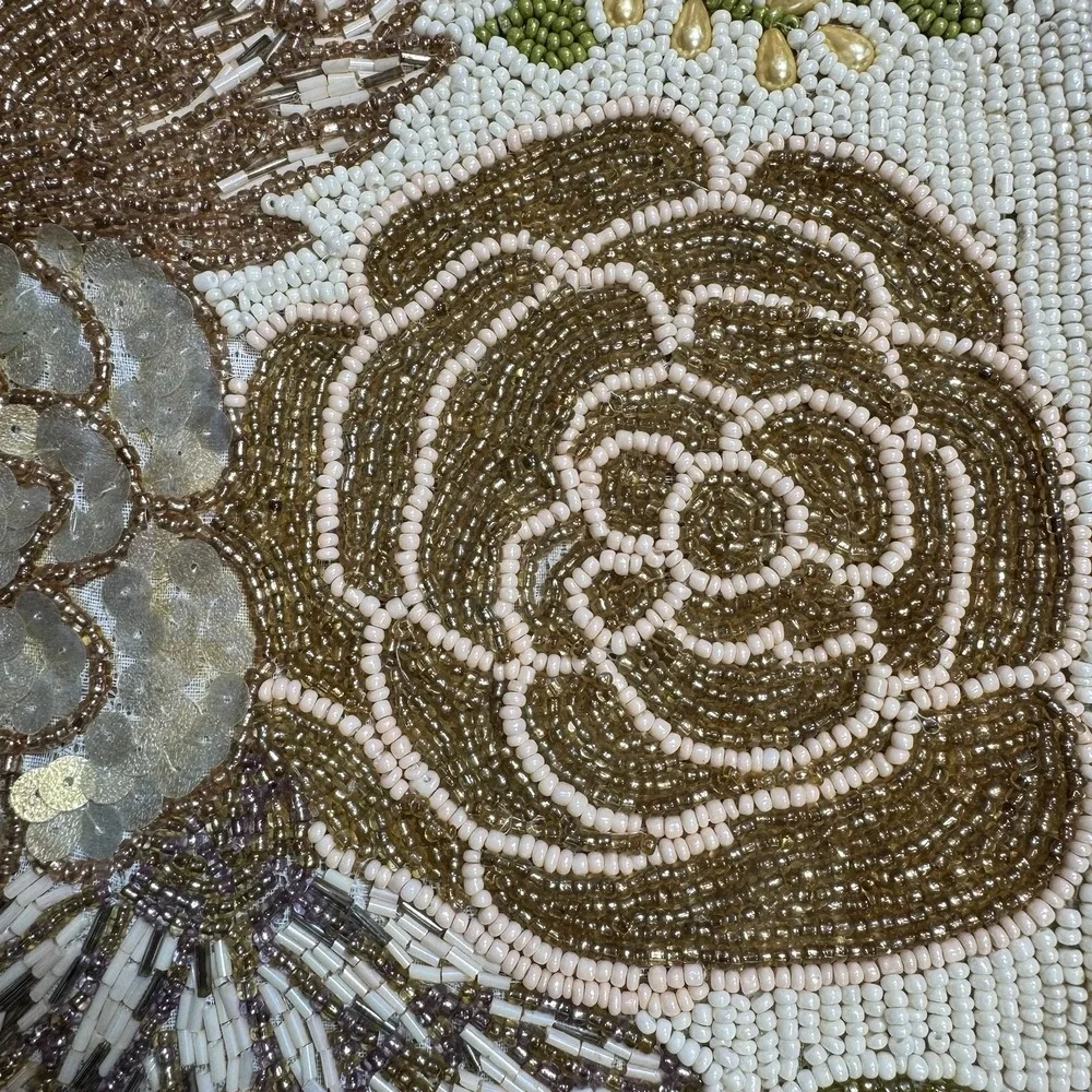 Pier 1 Imported Floral Beaded Placemat 14